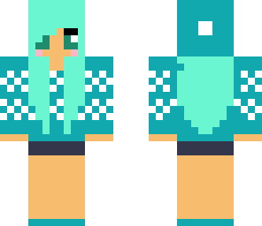 cute winter mint girl