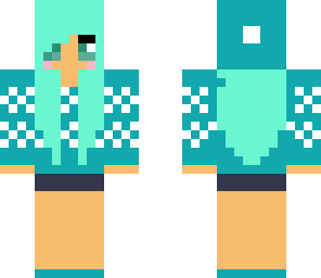 cute winter mint girl