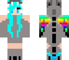 rainbow winged dragon girl