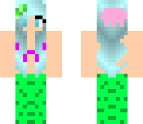 blue mermaid girl