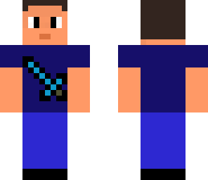 guy with diamond sword on the shirt