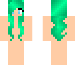 green hair girl base
