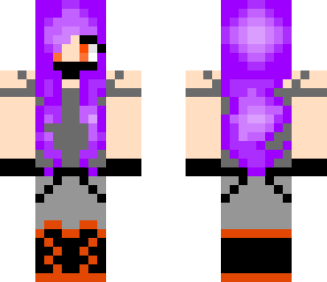 purple and orange girl