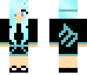 blue monster hoodie girl