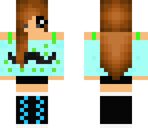 cute girl with mustach