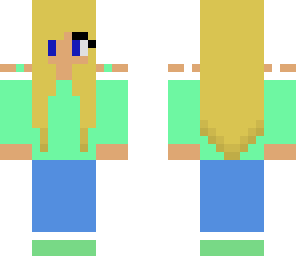 green blond girl
