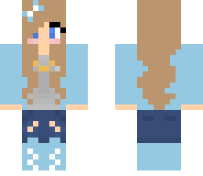 casual girl with bow