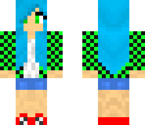 blue haired girl