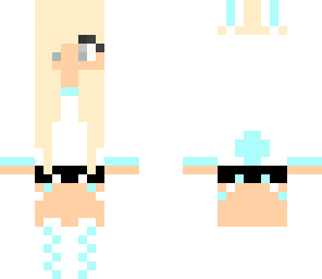 super cute blue bunny girl