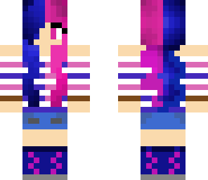 blue and pink girl