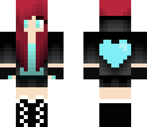 burgundy haired girl