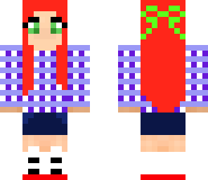 cute redhead with green bow