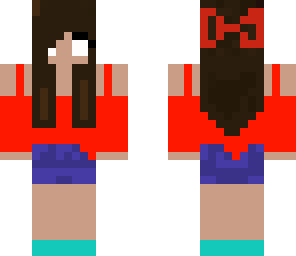girl herobrine red