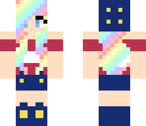 rainbow hair mario girl