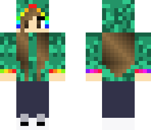 camo girl with rainbow hoodie