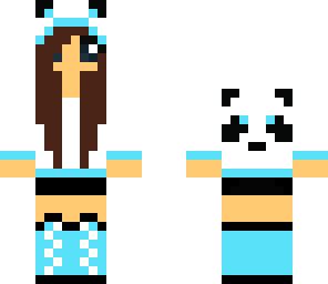 blue panda girl