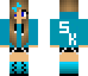 blue brunette