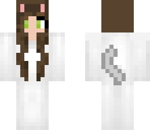 cute white cat girl