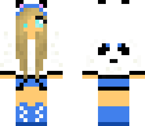blue panda girl