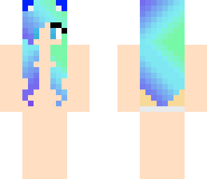 blueish-green cat hair base