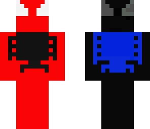 spider man red and black