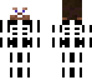 steve masked as a skeleton