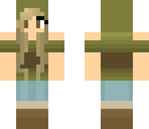green hoodie and boots girl
