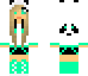light blue panda girl