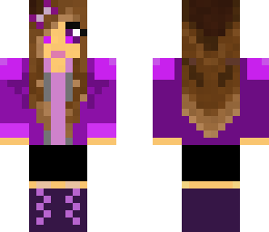 purple winter girl