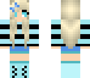 girl with blue bow