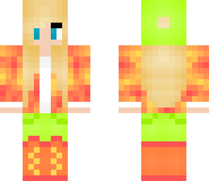 orange jacket girl