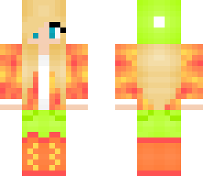 edit of orange jacket girl