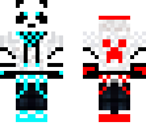 blue and red panda