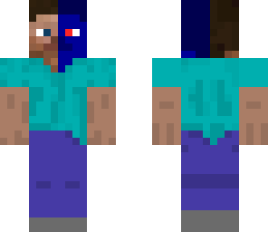 blue cyborg steve