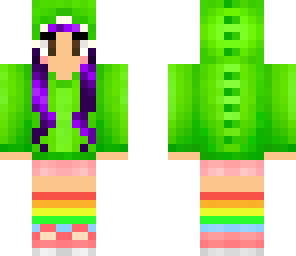 dino girl with purple hair