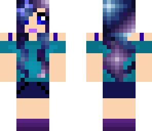 blue and purple girl