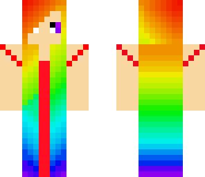 rainbow girl dreesed