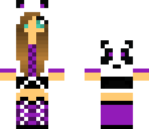 panda girl edit purple