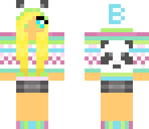 panda girl in sweater