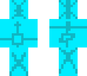 blue pixal art man