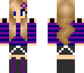 purple and blue girl