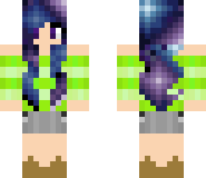 galaxy hair girl