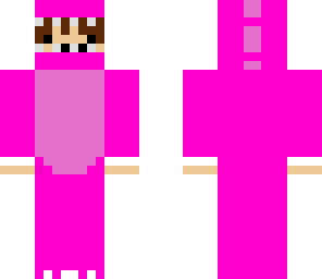 pink dinosour suit o3o