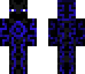 blue cyber enderman