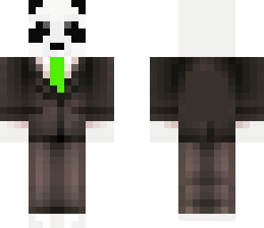 cool panda in a suit