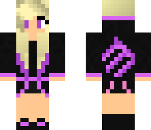 cute purple monster energy girl