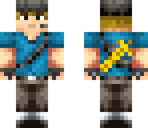 blue scout with a butter sword