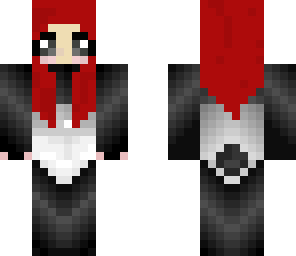 panda girl with red hair