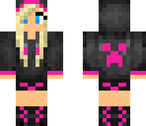 pink hoodie girl