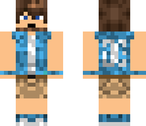 boy skin with dc shirt and beard